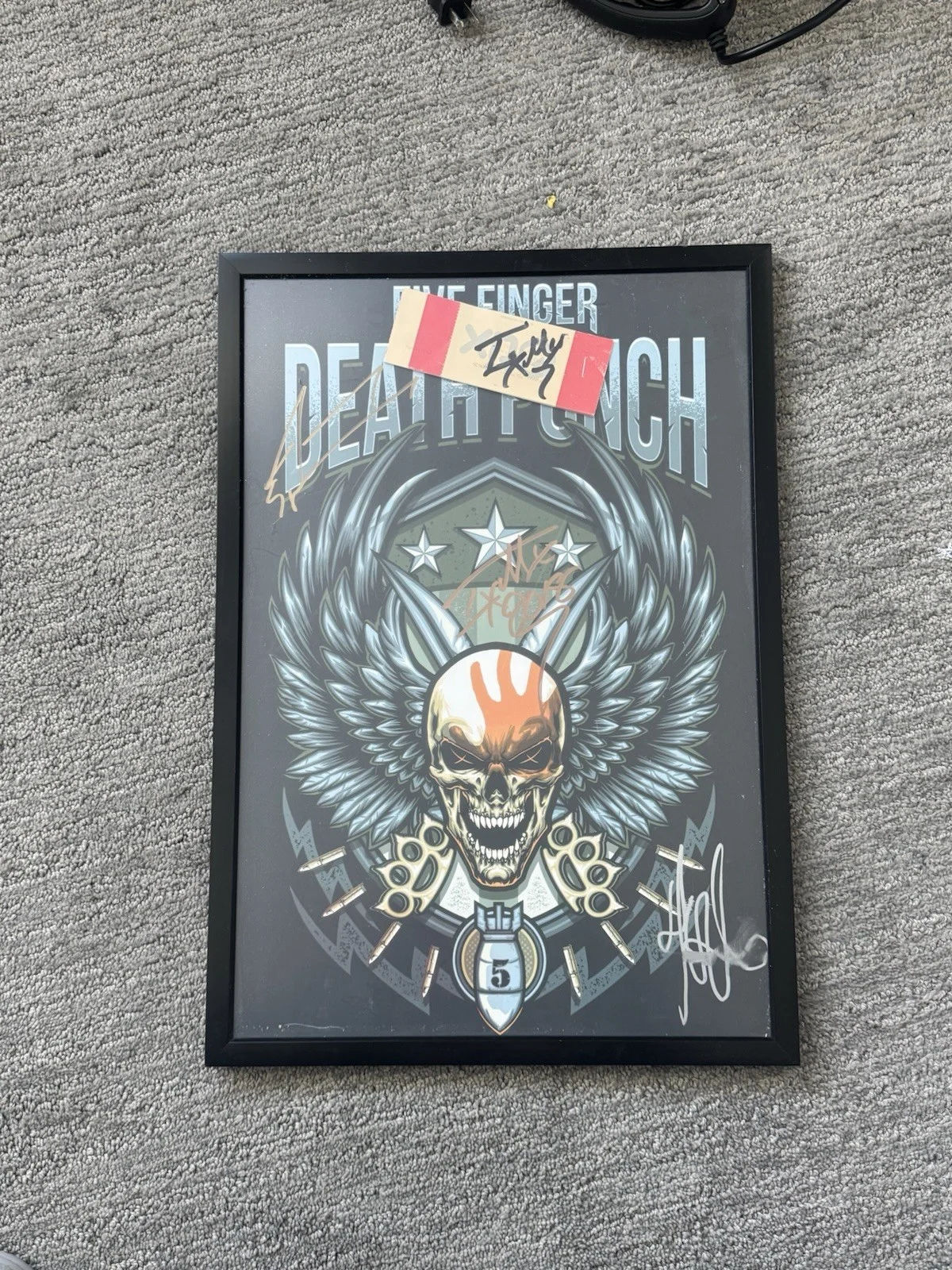 Five Finger Death Punch (FFDP) Signed Poster 2018 Tour - VIP, image 2
