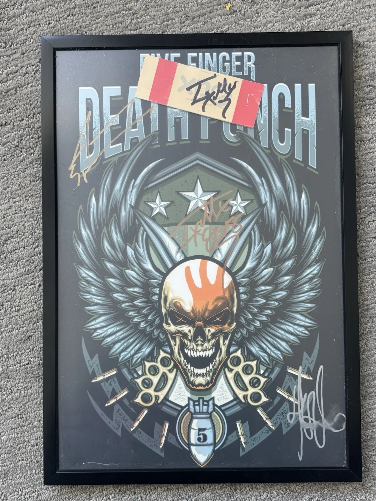 Five Finger Death Punch (FFDP) Signed Poster 2018 Tour - VIP, image 3