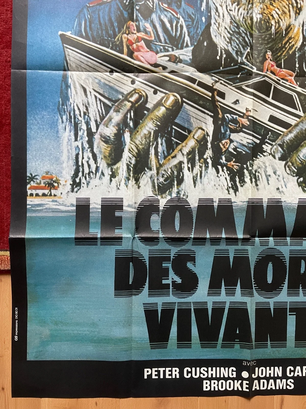 SHOCK WAVES (1977) Original French Horror Movie Poster, изображение 4