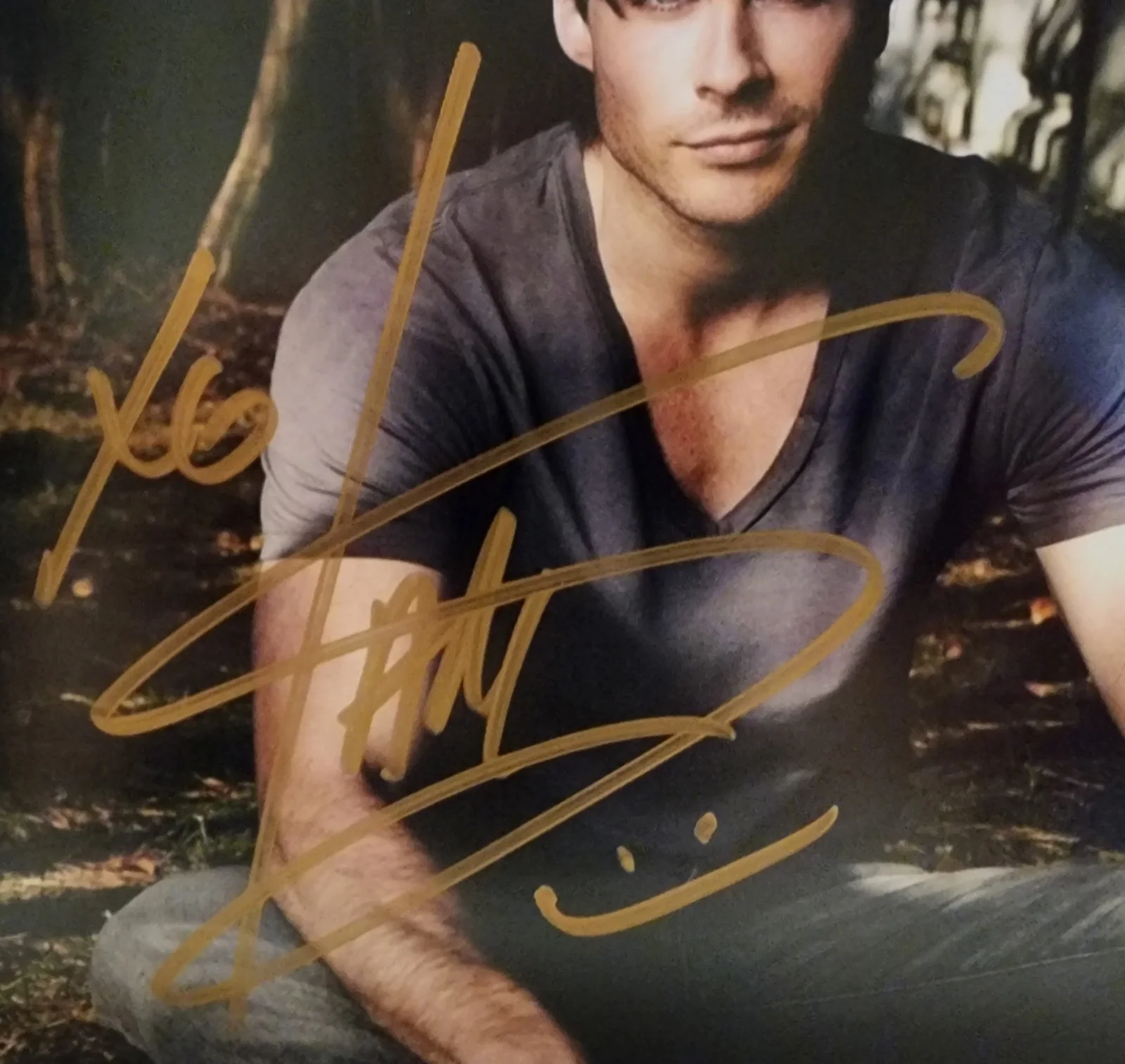 Ian Somerhalder — Ian Somerhalder Signed Autograph Vampire Diaries Damon Salvatore 8x10 Photo COA, изображение 2