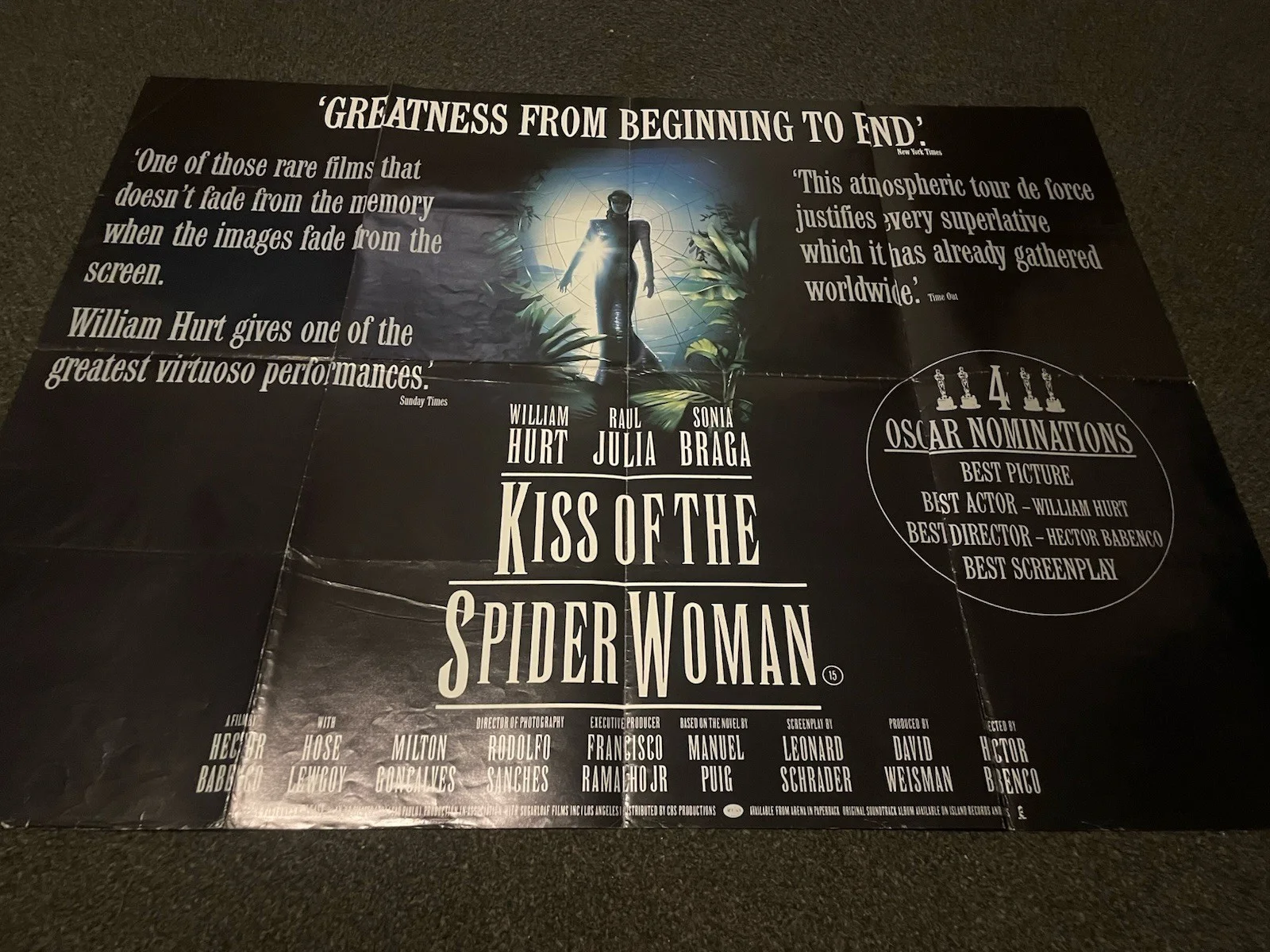Kiss of The Spider Women Original Quad Poster 30x40 rare, изображение 2