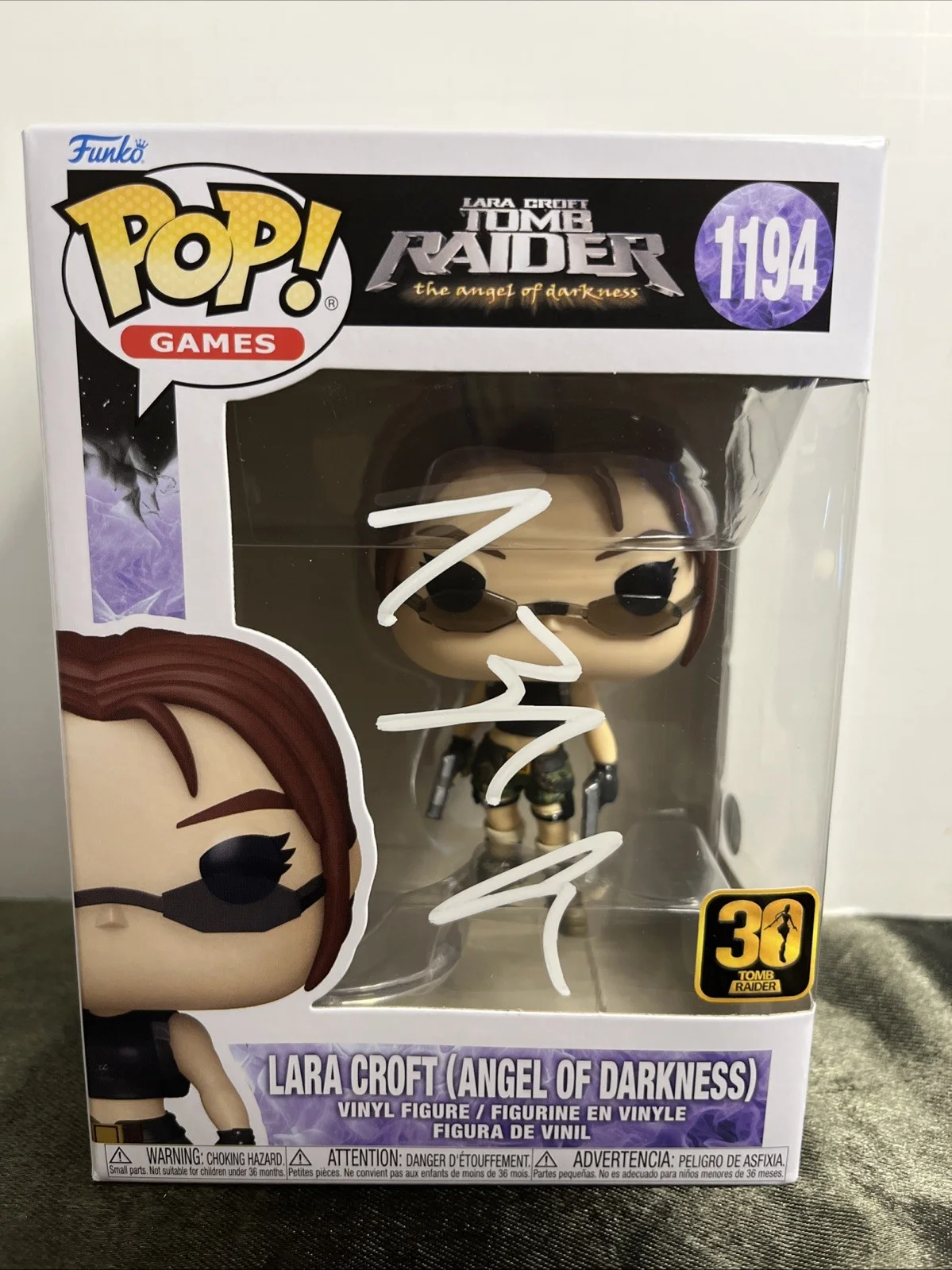 Angelina Jolie — Angelina Jolie Autograph Signed Tomb Raider Lara Croft Funko Pop 1194 With COA