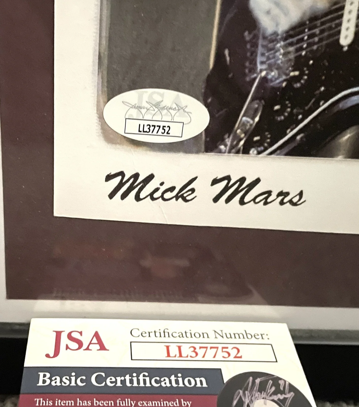 Mick Mars Autographed Marshall Promo 8x10 Motley Crue JSA, image 2