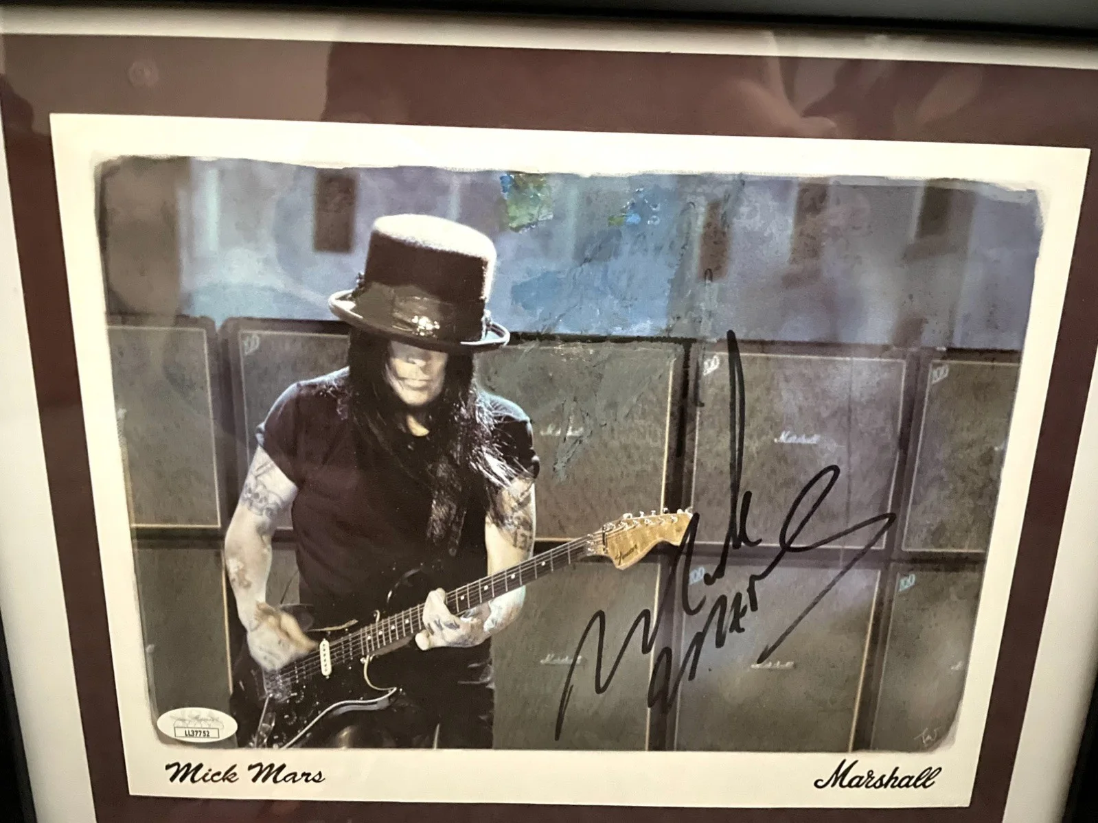 Mick Mars Autographed Marshall Promo 8x10 Motley Crue JSA, image 3