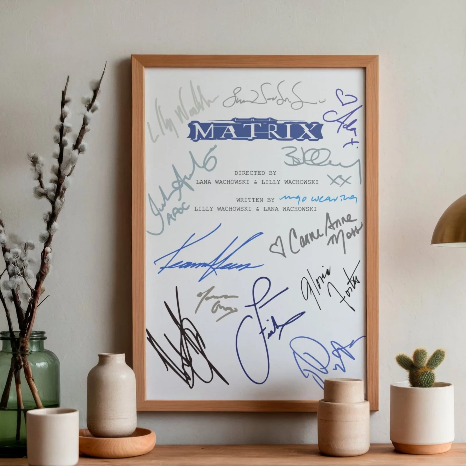 The Matrix Inspired Poster A4 Pre-Printed Autograph Script Style Sci-fi Wall Art, image 2