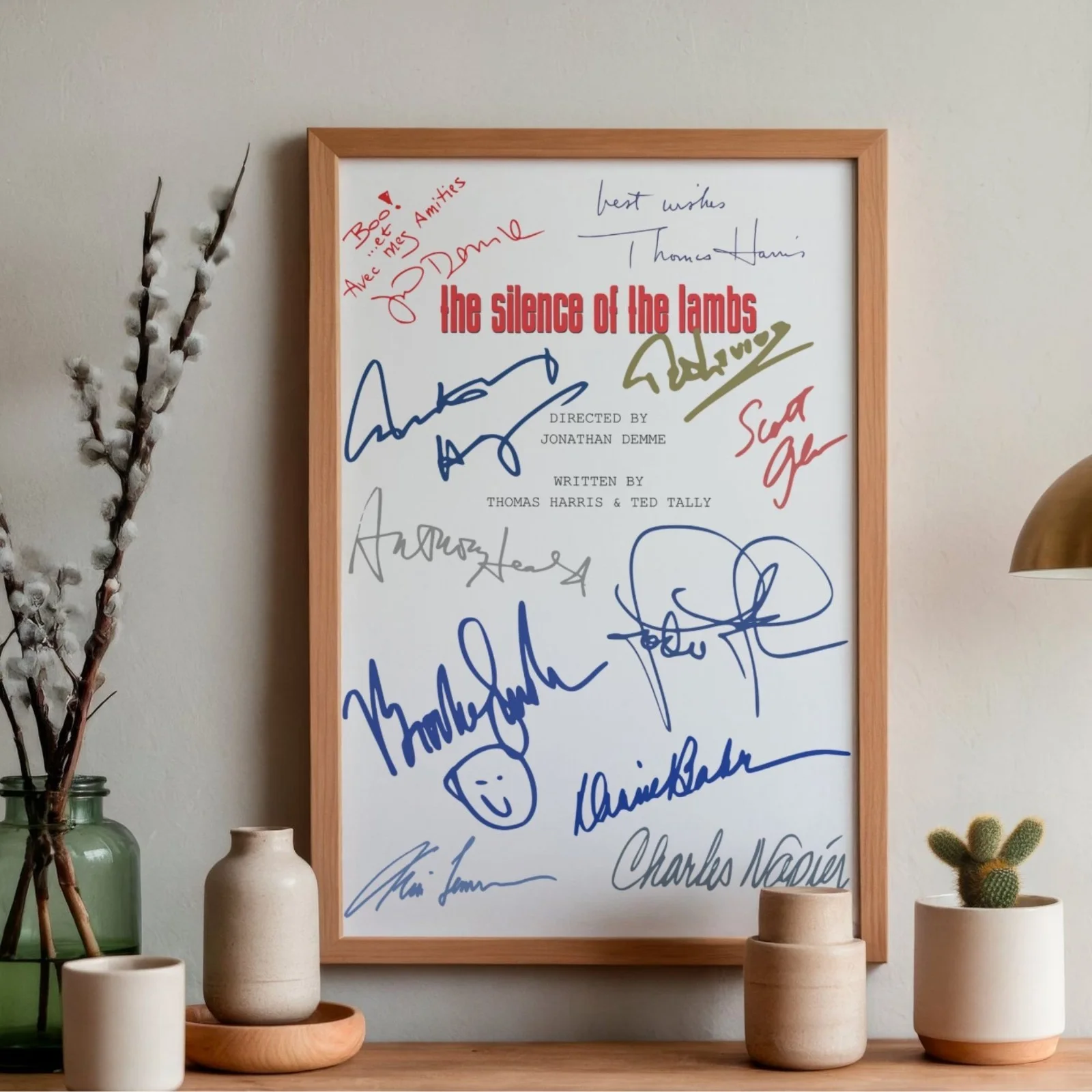 The Silence Of The Lambs Inspired Poster A4 Pre-Printed Autograph Script Style, image 2