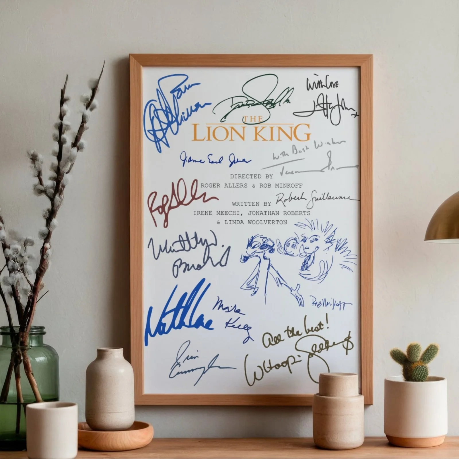 The Lion King Inspired Poster A4 Pre-Printed Autograph Print Script Style Gift, image 2