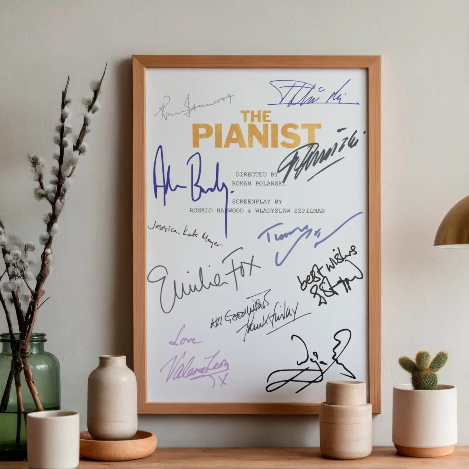 The Pianist Inspired Poster A4 Pre-Printed Signature Script Style Music Art Gift, изображение 2