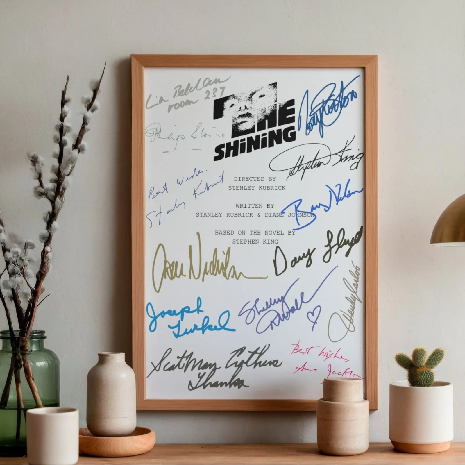 The Shining Inspired Poster A4 Pre-Printed Autograph Script Style Film Gift Art, изображение 2