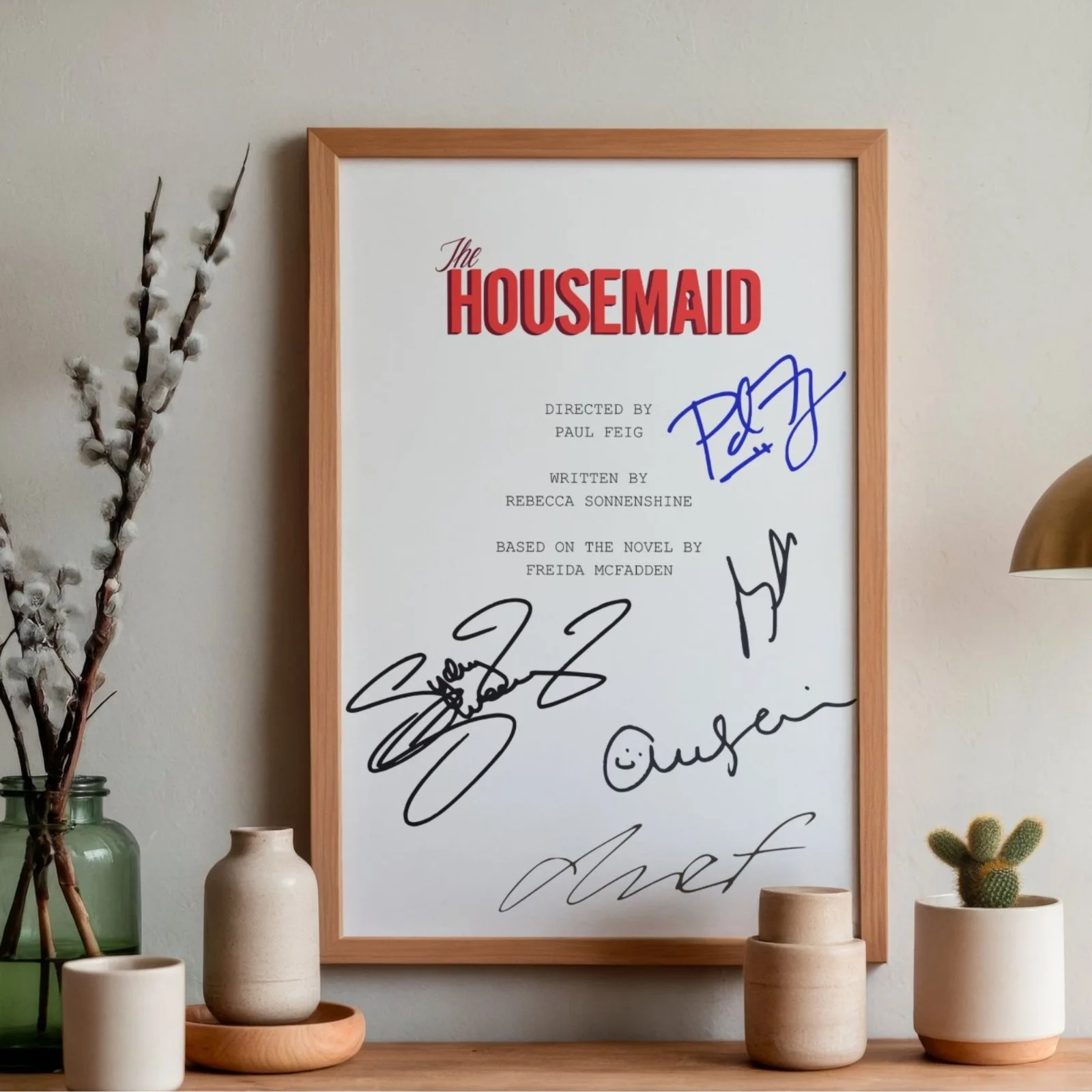 The Housemaid Inspired Poster A4 Pre-Printed Autograph Script Style Film Gift, image 2