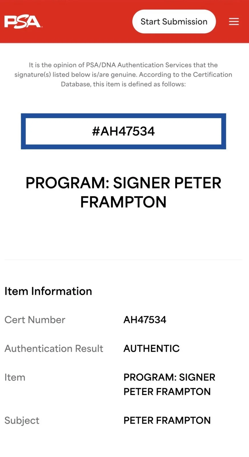 PETER FRAMPTON SIGNED FINALE THE FAREWELL TOUR PROGRAM PSA/DNA COA #AH47534, image 4