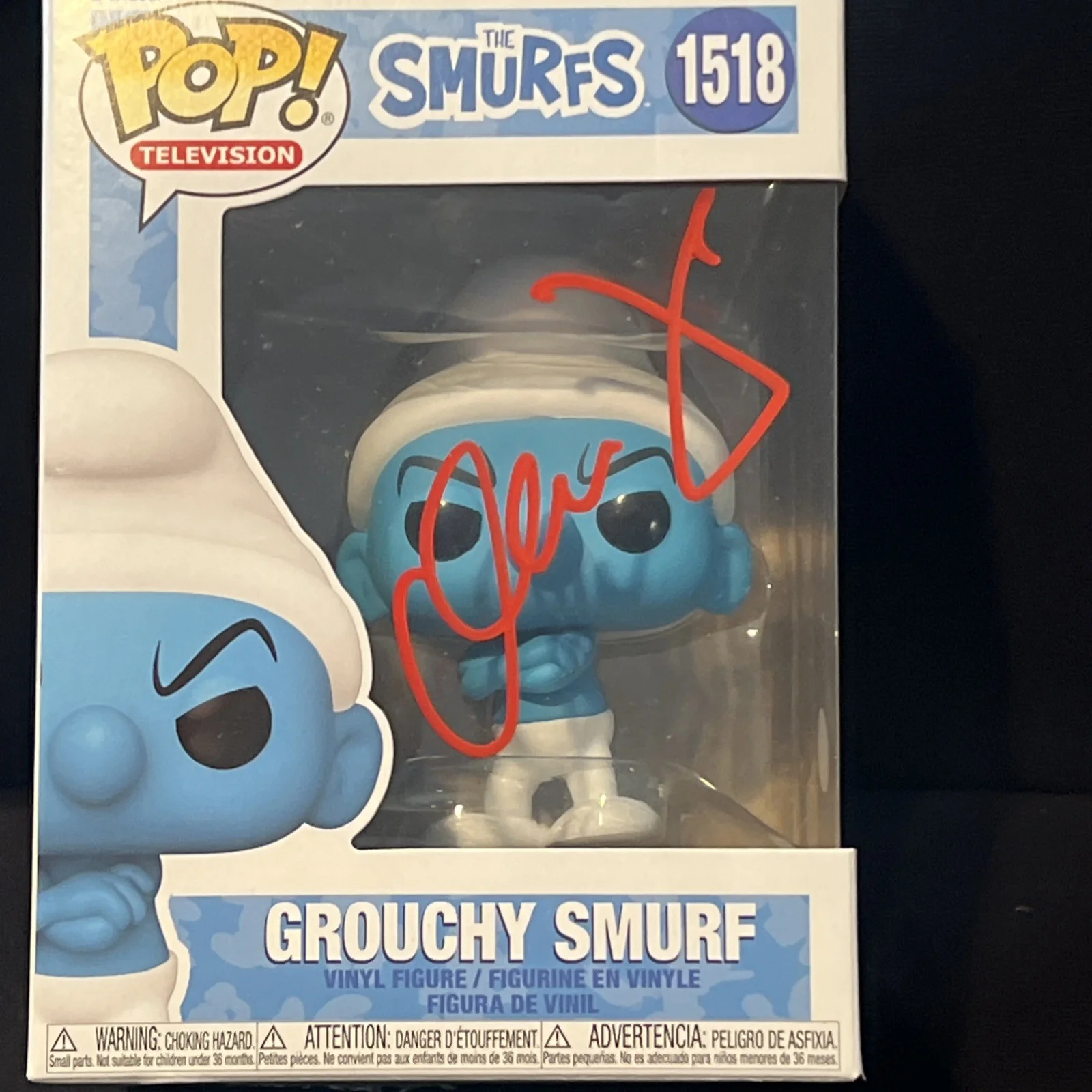 George Lopez — George Lopez Signed Autographed Grouchy Smurf Funko Pop The Smurfs