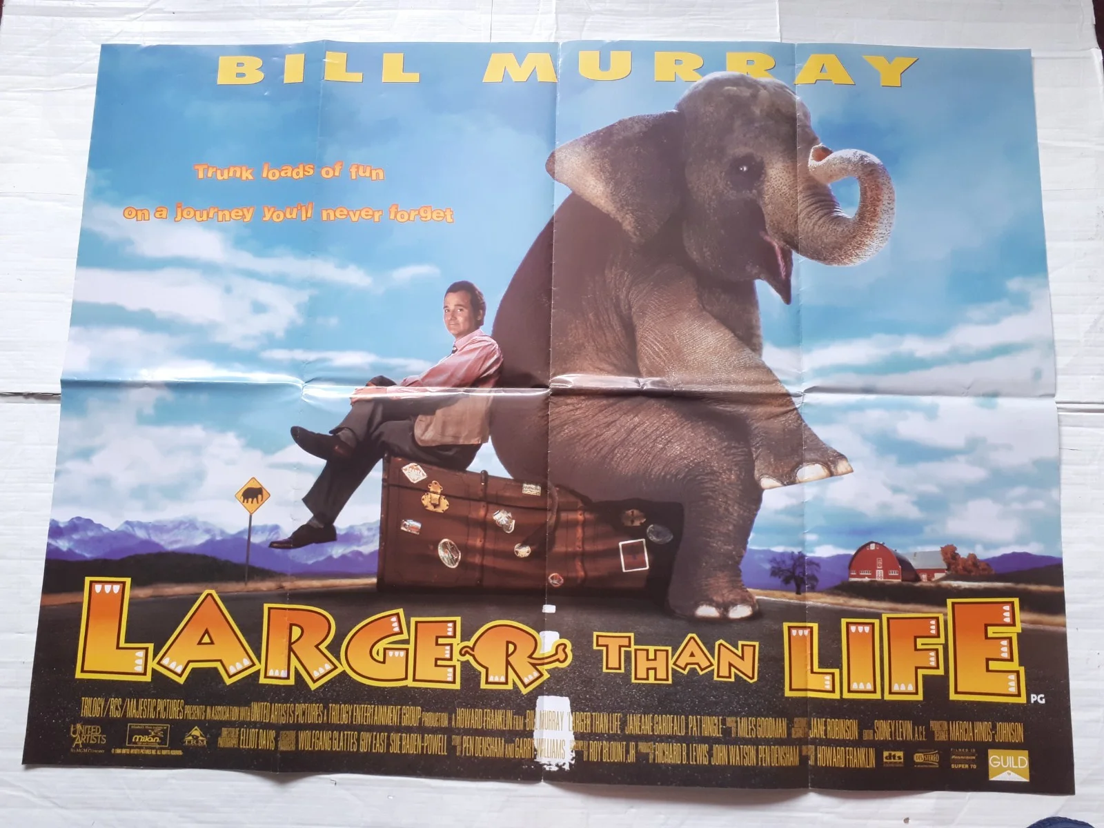larger than life 1997 ORIGINAL Poster UK Quad 30x40" 1990s bill murray, image 4