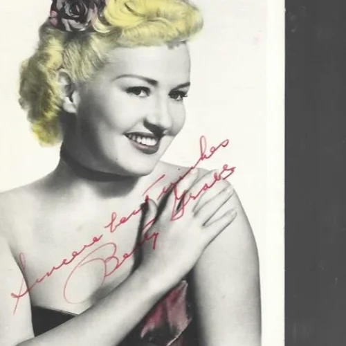 Original Hand Signed Betty Grable autograph on 5 x 7 photo w/COA, image 2