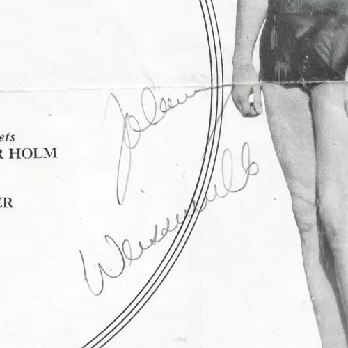 Original Hand Signed Johnny Weissmuller autograph on program, изображение 2