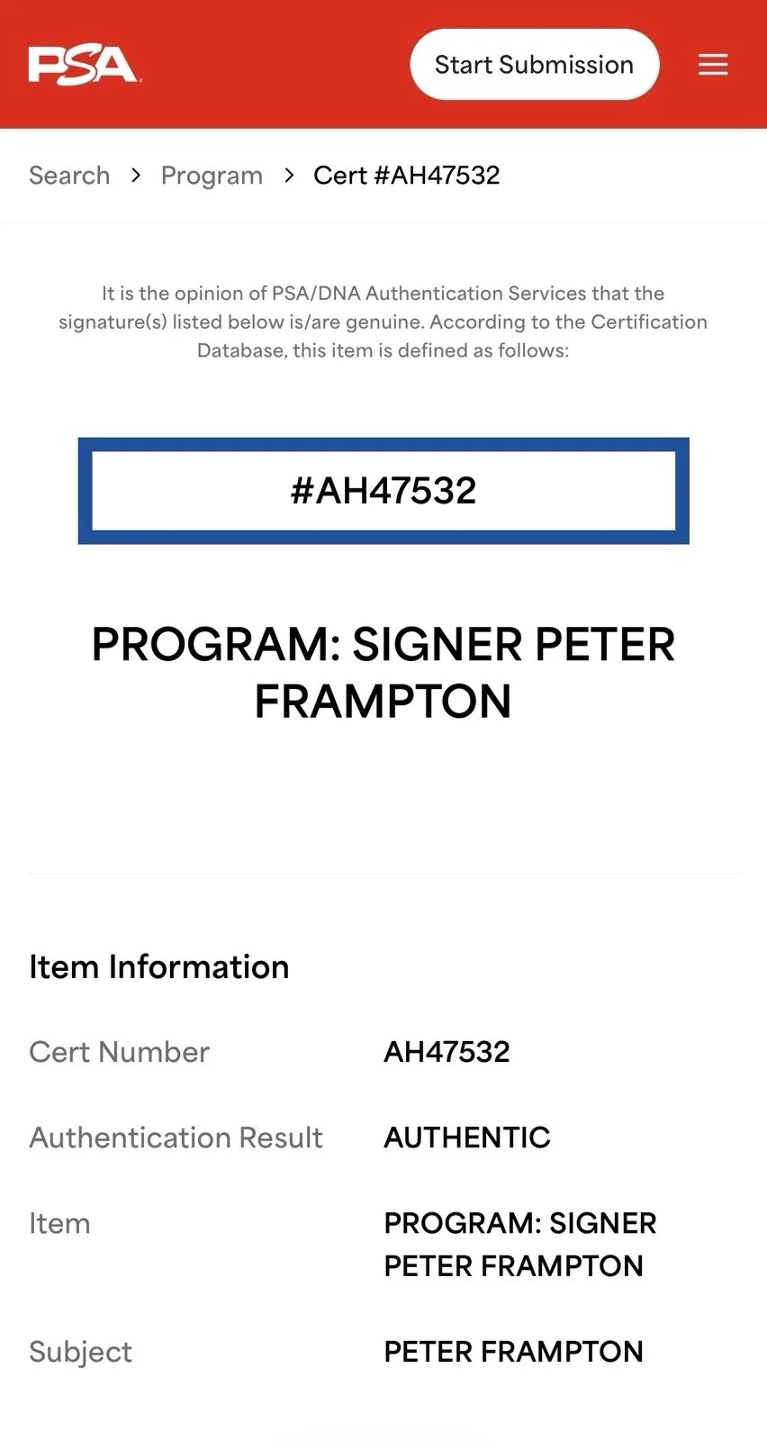 PETER FRAMPTON SIGNED FINALE THE FAREWELL TOUR PROGRAM PSA/DNA COA #AH47532, image 4