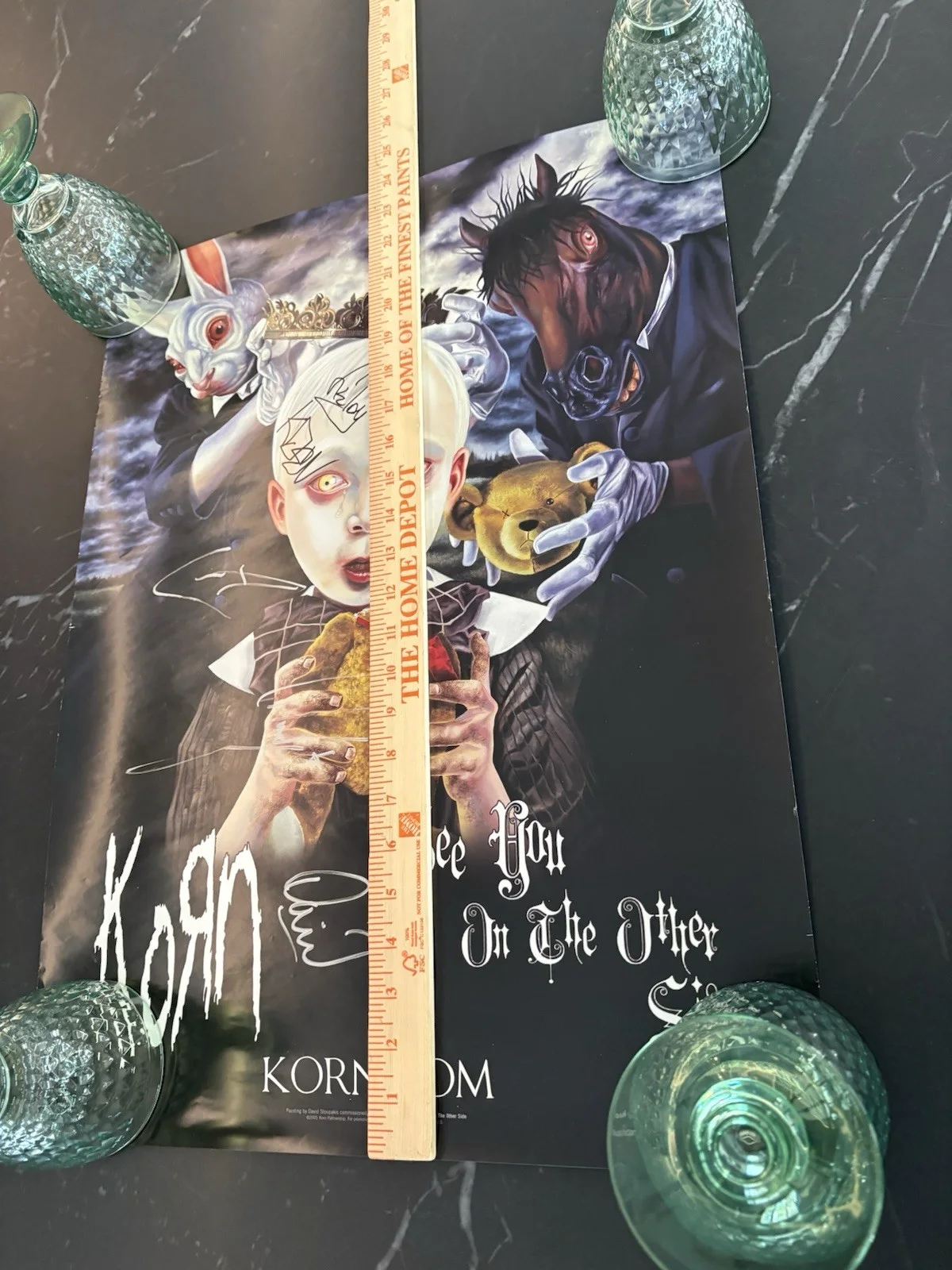 VTG KoRn 2005 See You On The Other Side signed x4 autographed poster, image 4