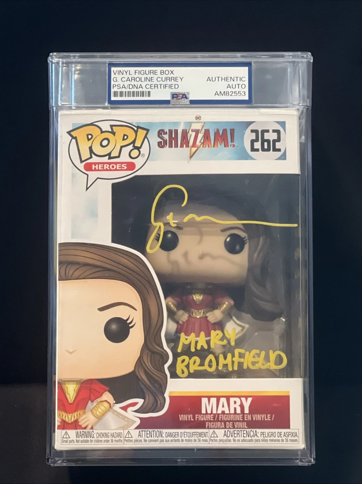Grace Caroline Currey — Grace Caroline Currey Signed Autograph Mary Shazam! Funko Slabbed PSA SWAU