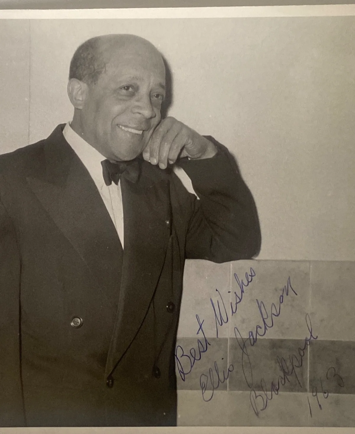 Ellis Jackson-Signed 8x10 B/W Photo-Trombonist/Tap Dancer, изображение 2