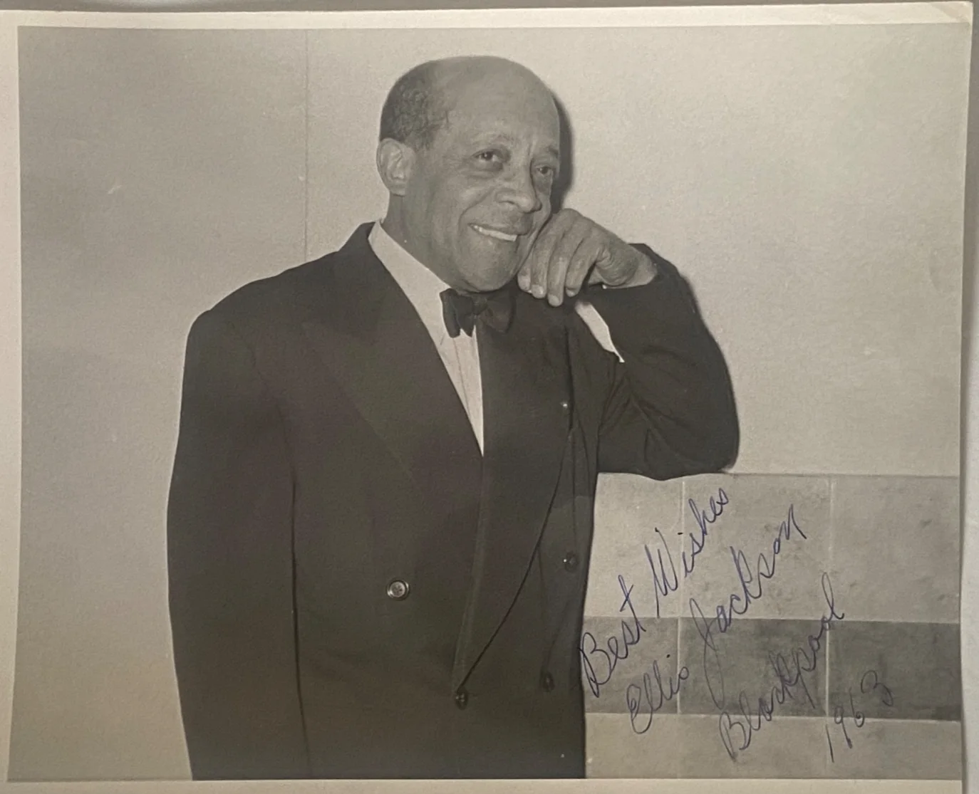 Ellis Jackson-Signed 8x10 B/W Photo-Trombonist/Tap Dancer, изображение 4
