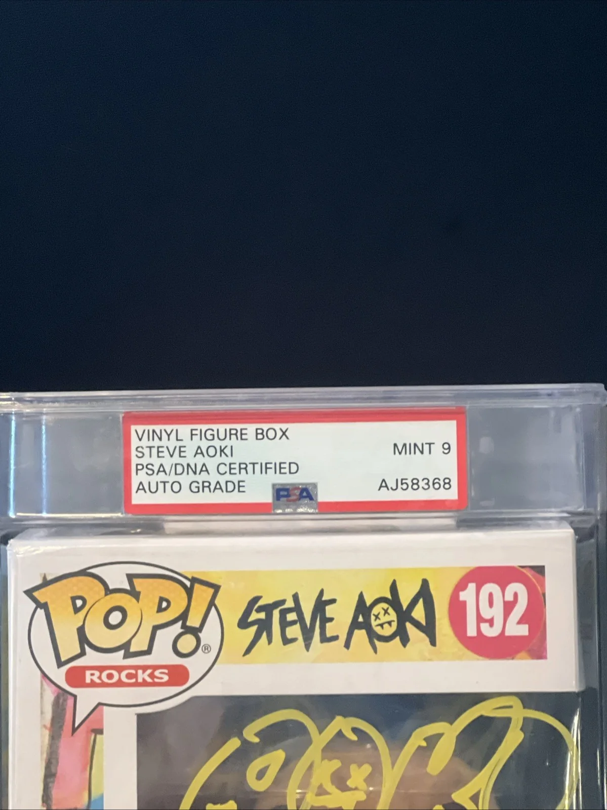 Steve Aoki Signed Autograph Slabbed Funko Pop #192 PSA/DNA, image 2