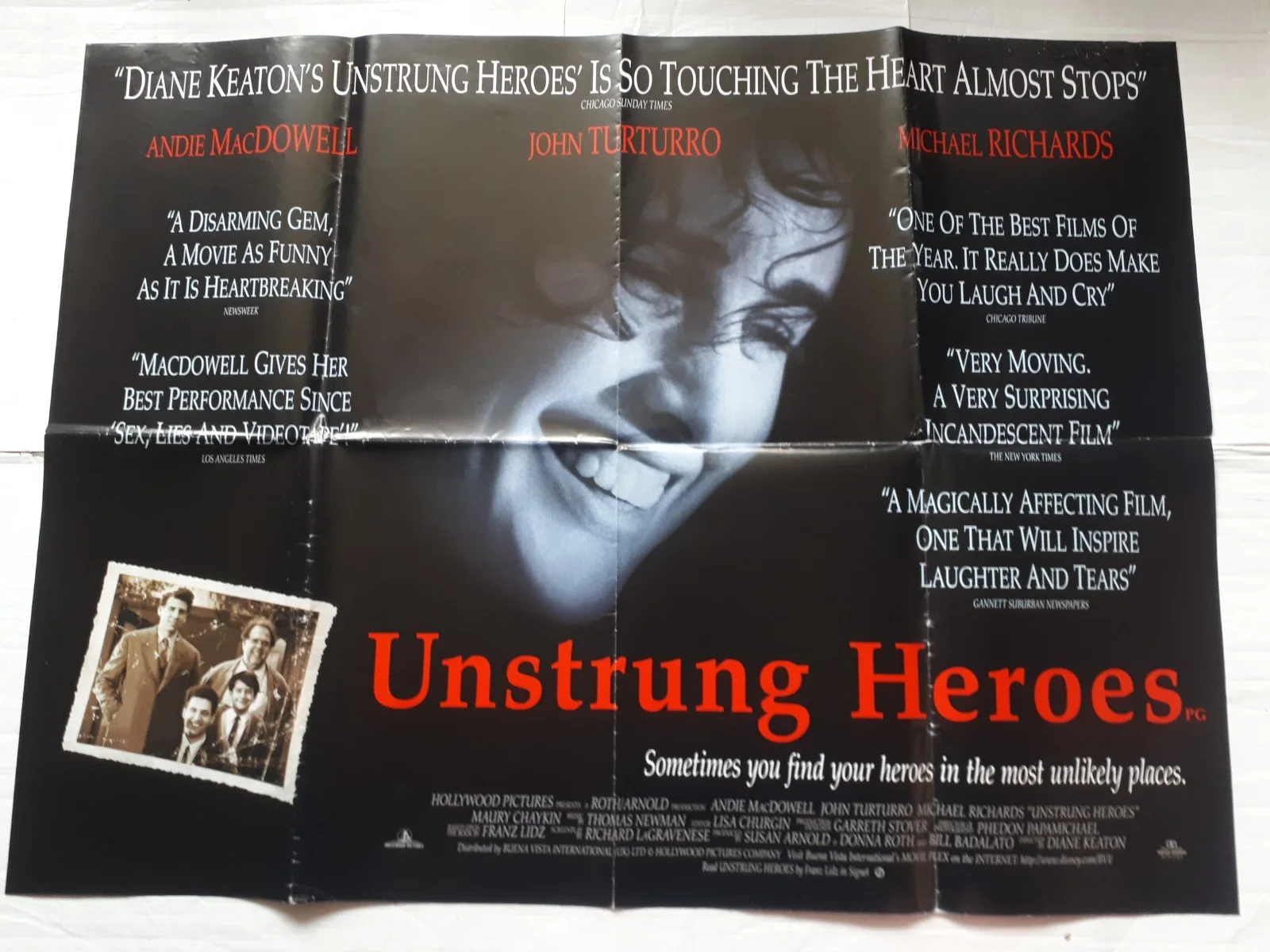 unstrung heroes 1995 ORIGINAL Poster UK Quad 30x40" 1990s diane keaton, изображение 2