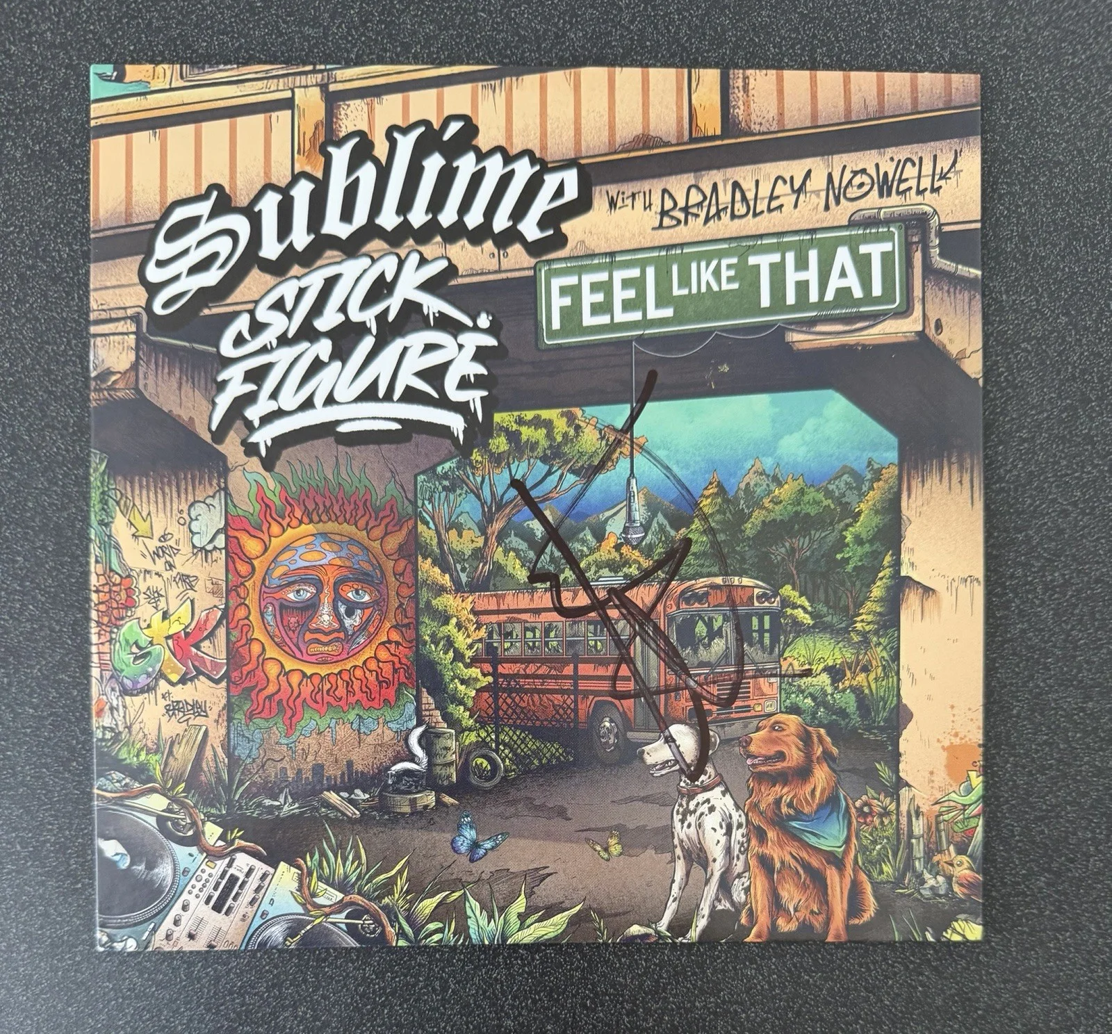 ERIC WILSON SIGNED *SUBLIME* STICK FIGURE 7”VINYL RECORD SINGLE JSA COA, image 2