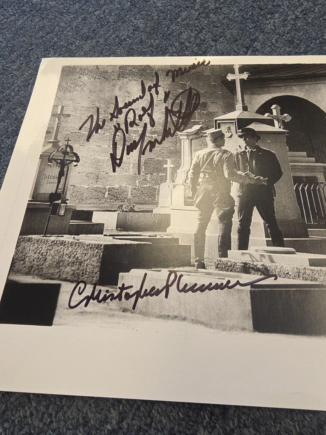 Christopher Plummer — Christopher Plummer & Dan Truhitte Autographed 8x10 Photo - COA, image 2