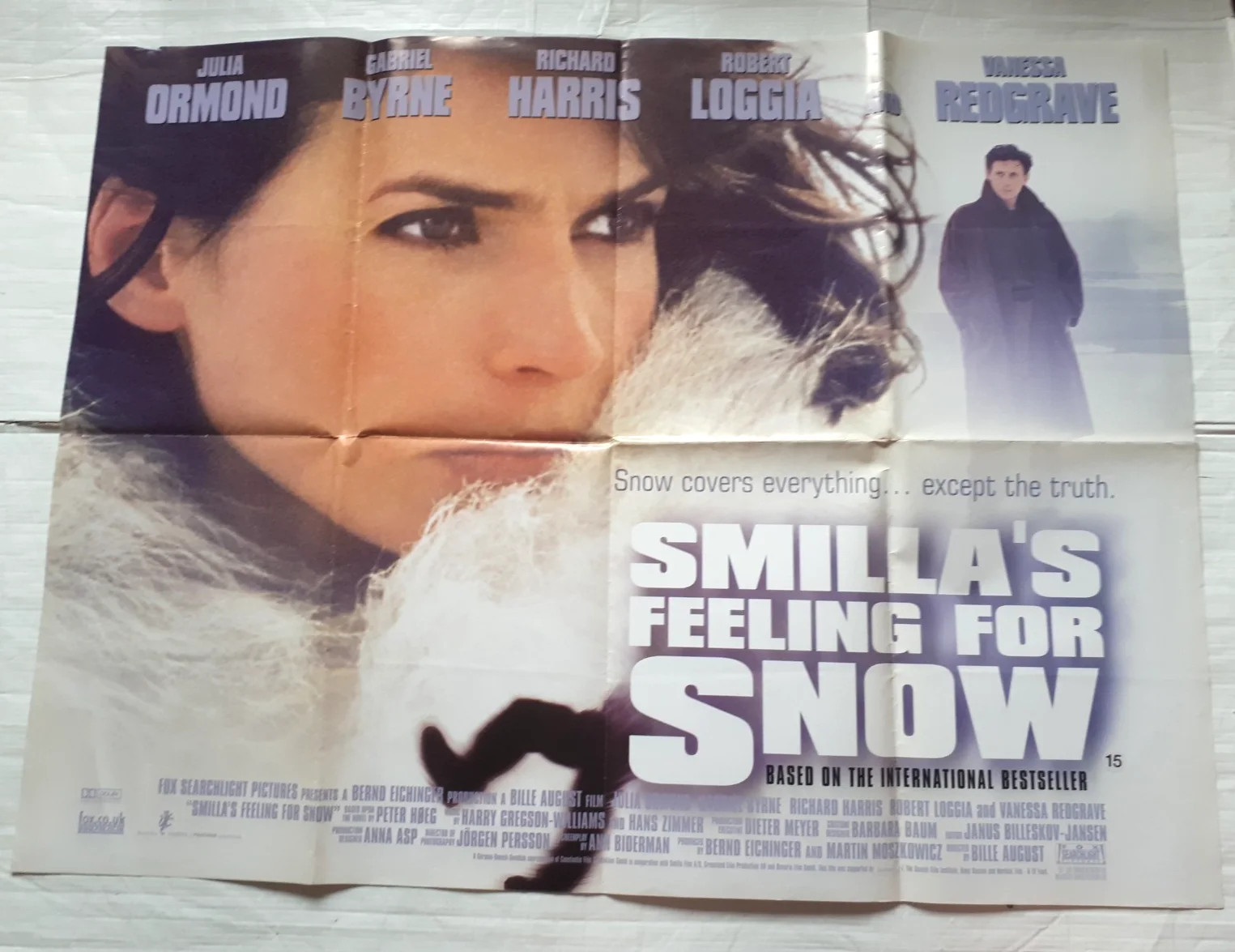 miss smilla's feeling for snow 1997 ORIGINAL Poster UK Quad 30x40" 1990s, изображение 2