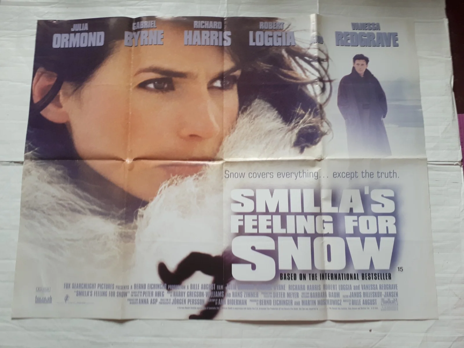 miss smilla's feeling for snow 1997 ORIGINAL Poster UK Quad 30x40" 1990s, изображение 3