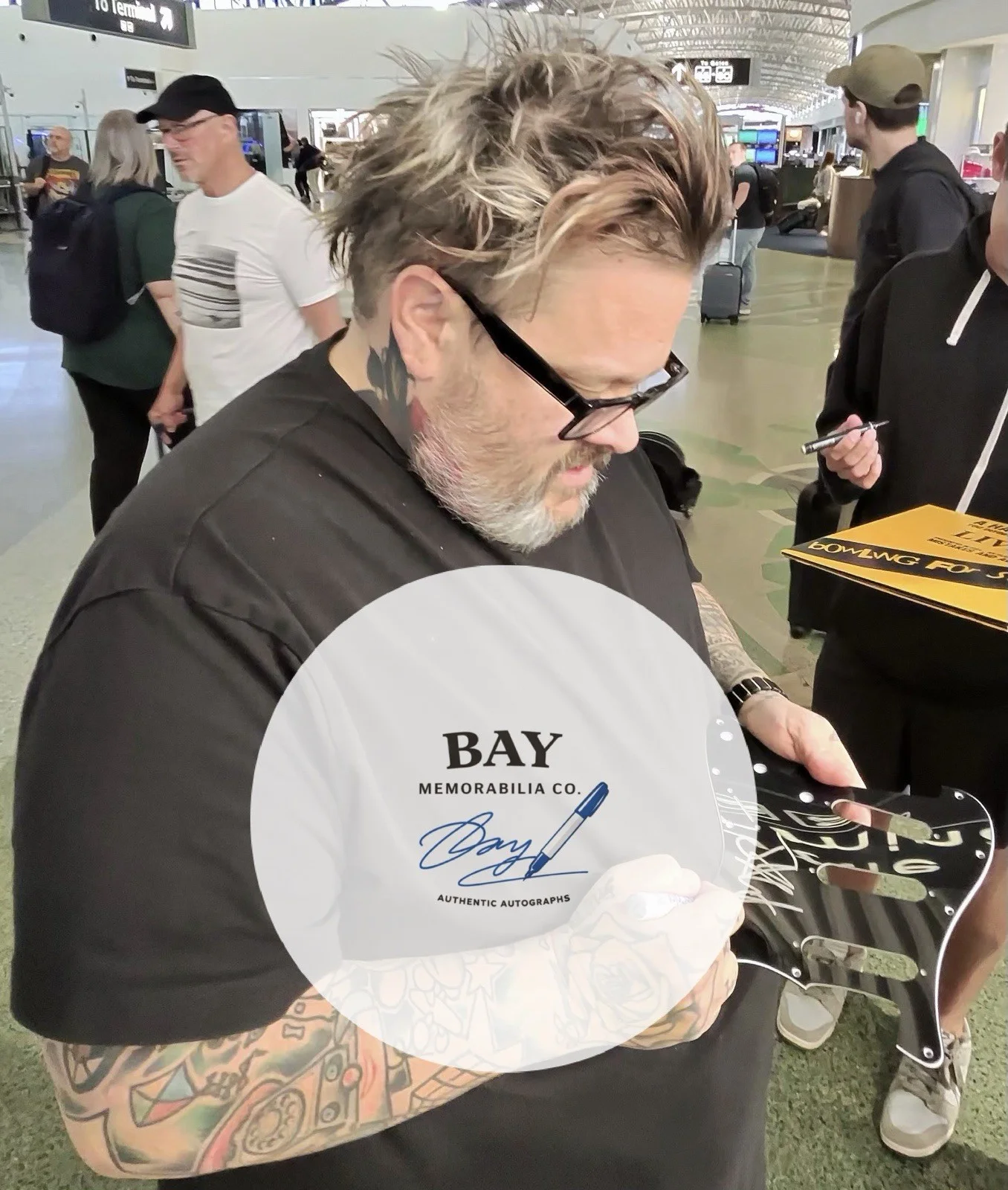 JARET REDDICK SIGNED GUITAR PICKGUARD *BOWLING FOR SOUP* EXACT PROOF JSA COA, image 2