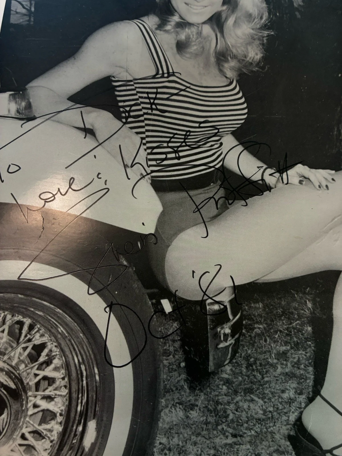 Signed Playboy Bunny Photo Corvette Expo 1982 Knoxville Sheri Proffitt, изображение 5