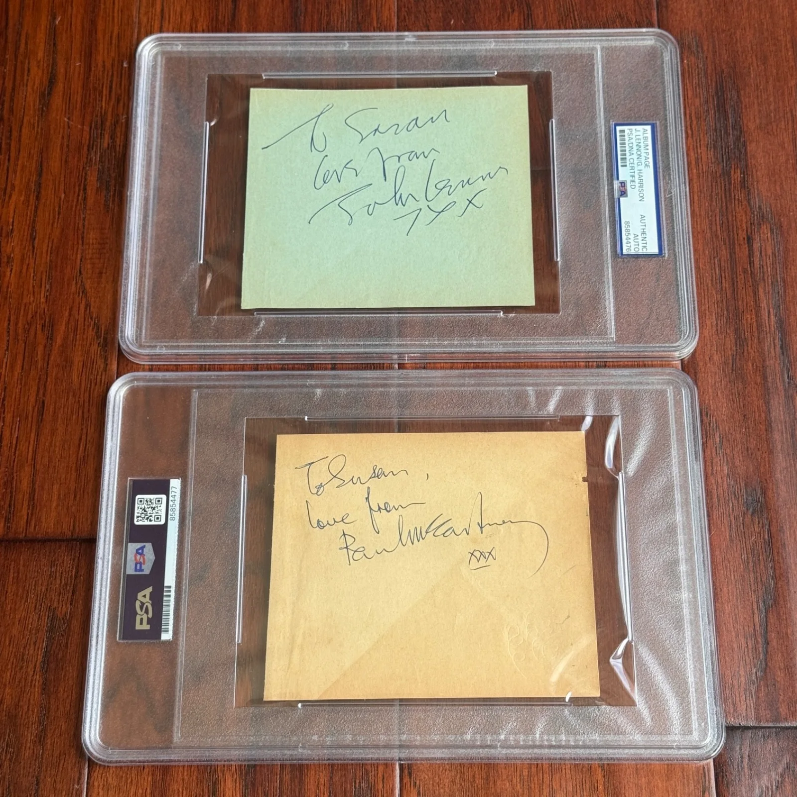 BEATLES Autograph Full Set JOHN LENNON PAUL McCARTNEY HARRISON STARR Signed PSA, image 2