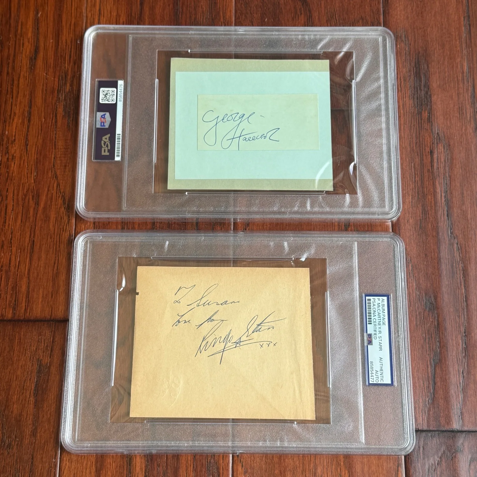 BEATLES Autograph Full Set JOHN LENNON PAUL McCARTNEY HARRISON STARR Signed PSA, image 3