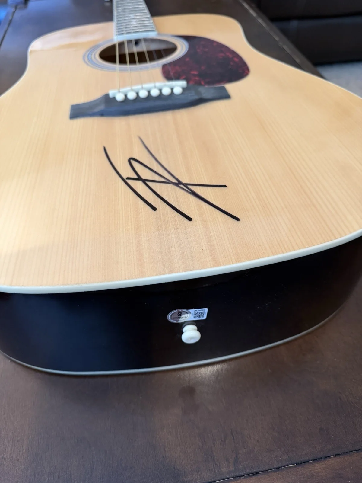 ‘Thomas Rhett’ Signed Acoustic Guitar ‘Die A Happy Man’ Country Star Beckett, изображение 5