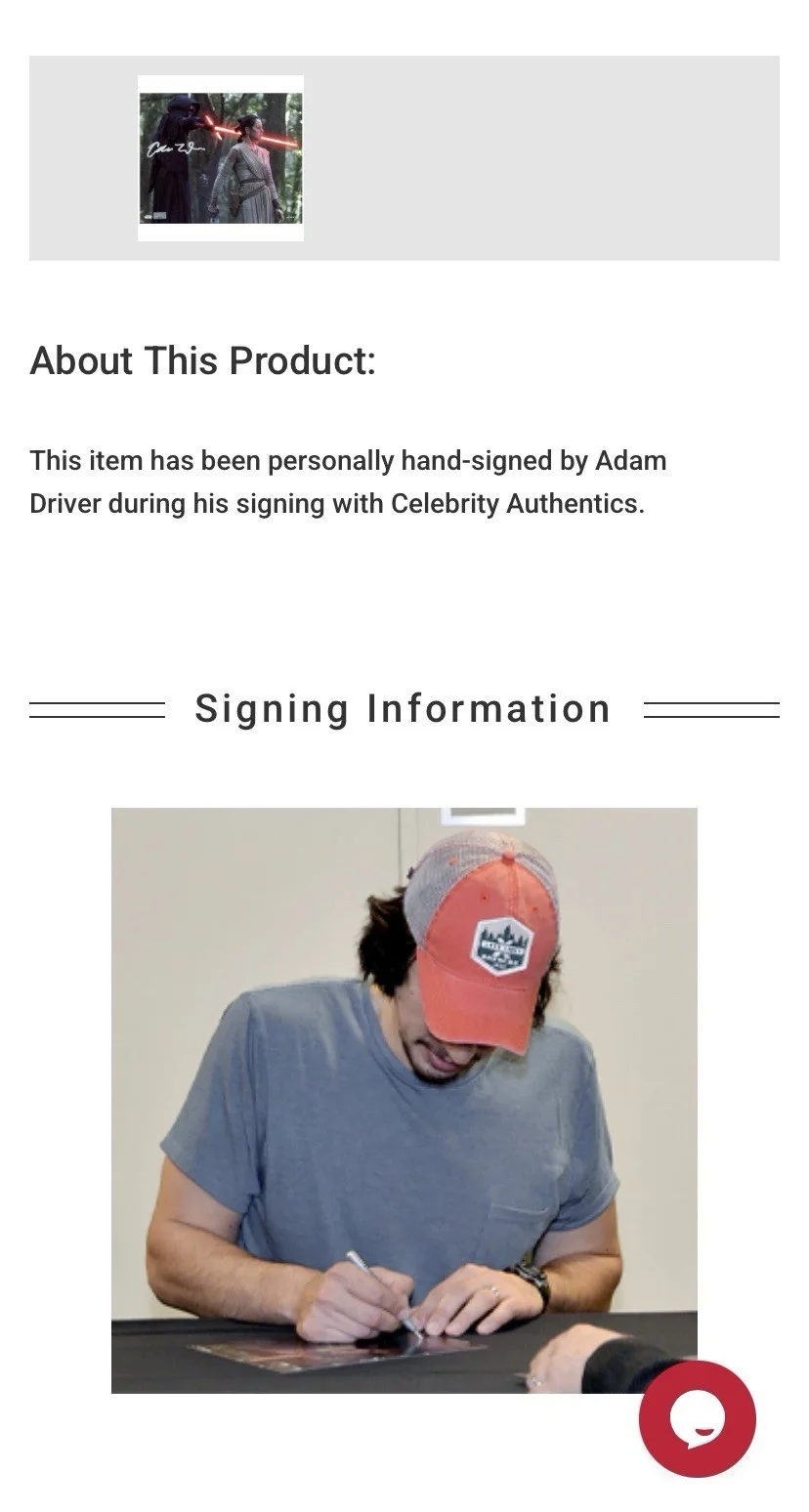 Adam Driver, Daisy Ridley — Adam Driver and Daisy Ridley Signed Star Wars 8x10 Photo - Beckett & CA Cert (A), image 4