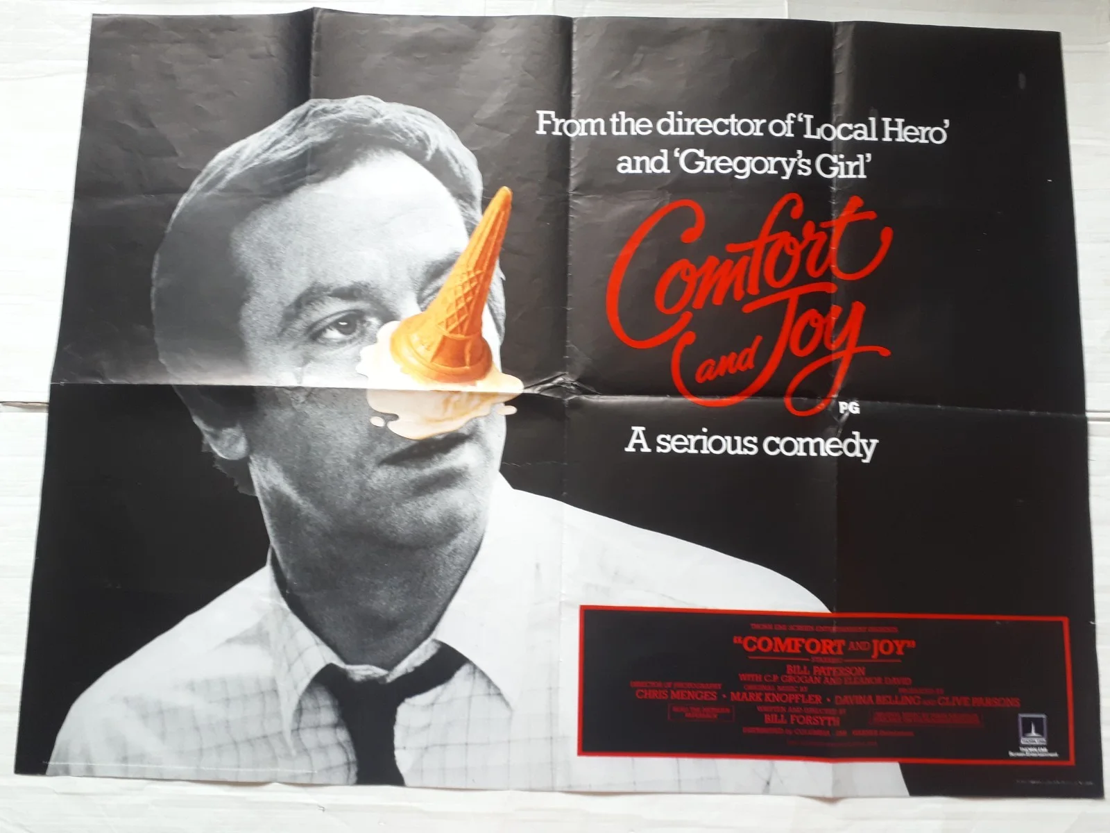 comfort and joy 1984 ORIGINAL Poster UK Quad 30x40" 1980s Bill Forsyth, изображение 3