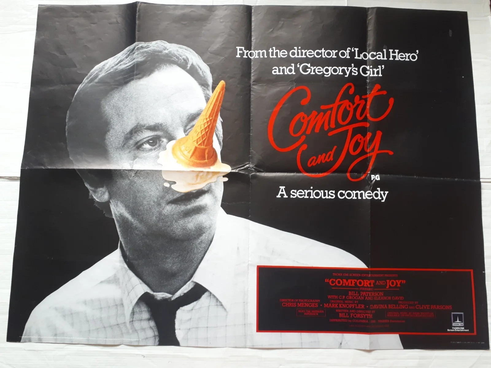 comfort and joy 1984 ORIGINAL Poster UK Quad 30x40" 1980s Bill Forsyth, изображение 4