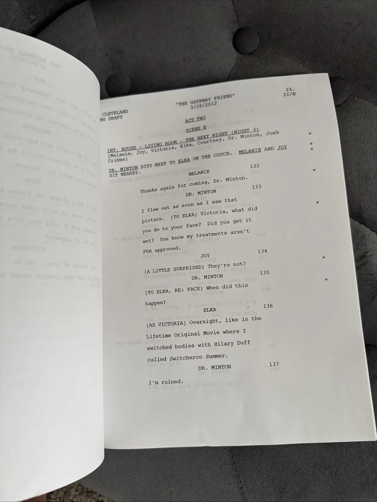 Hot In Cleveland The Getaway Friend Ep 320 Signed Script Signed By Betty White, image 5