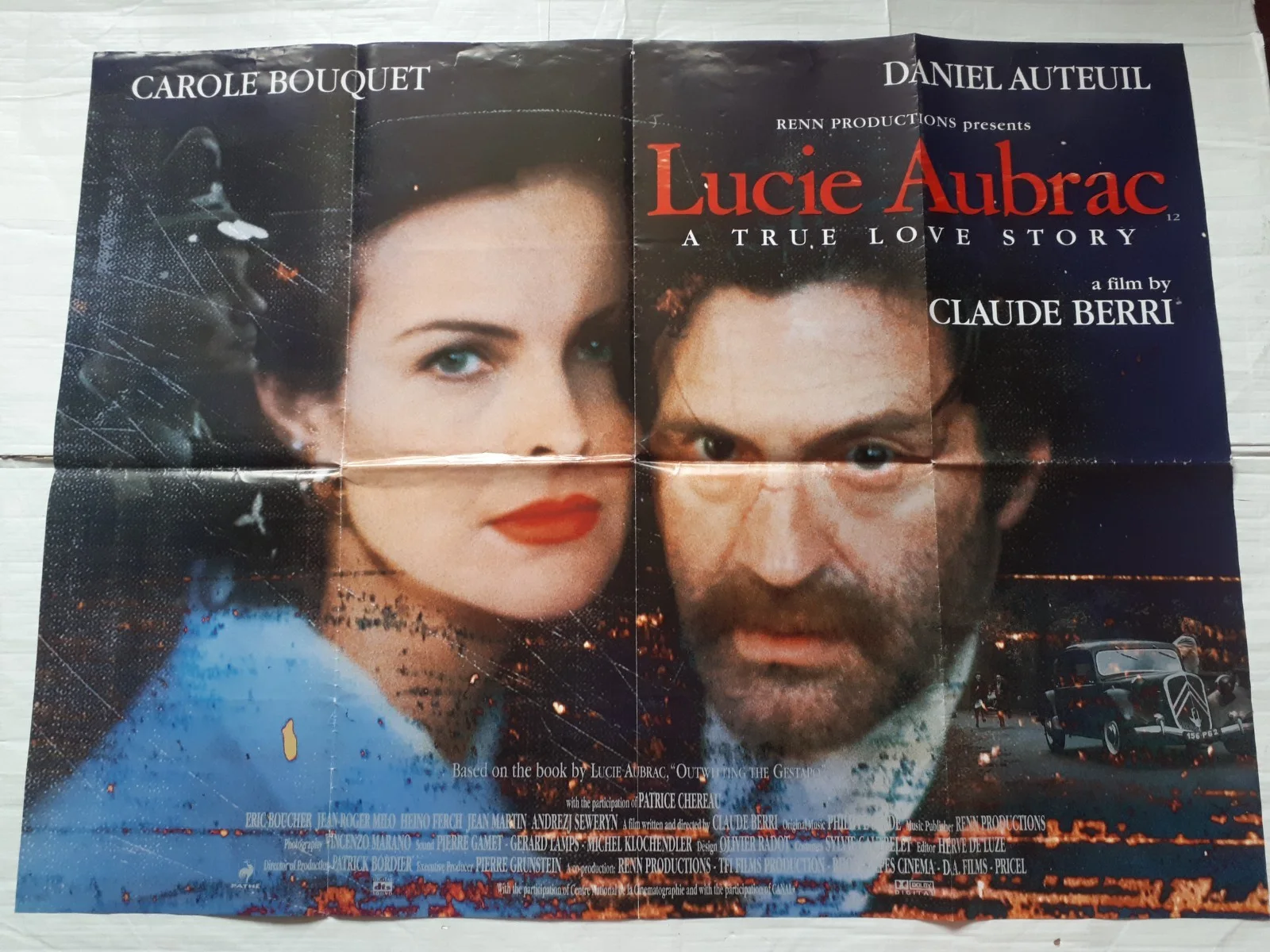 lucie aubrac 1997 ORIGINAL Poster UK Quad 30x40" 1990s ww2 french biopic, изображение 3