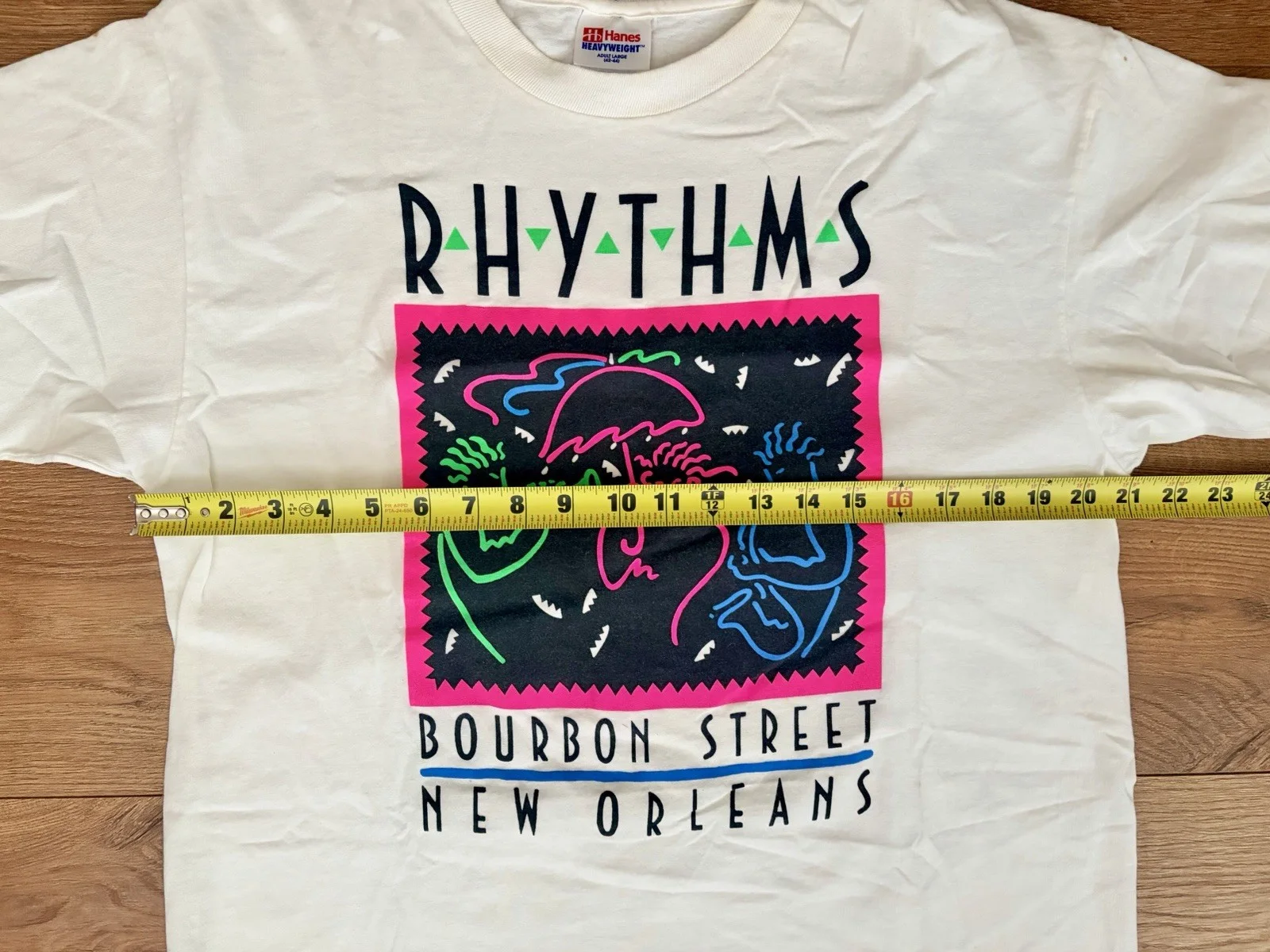 FARRAH FAWCETT SIGNED 90s T-SHIRT RYTHEMS BOURBON STREET NEW ORLEANS w/COA, изображение 4