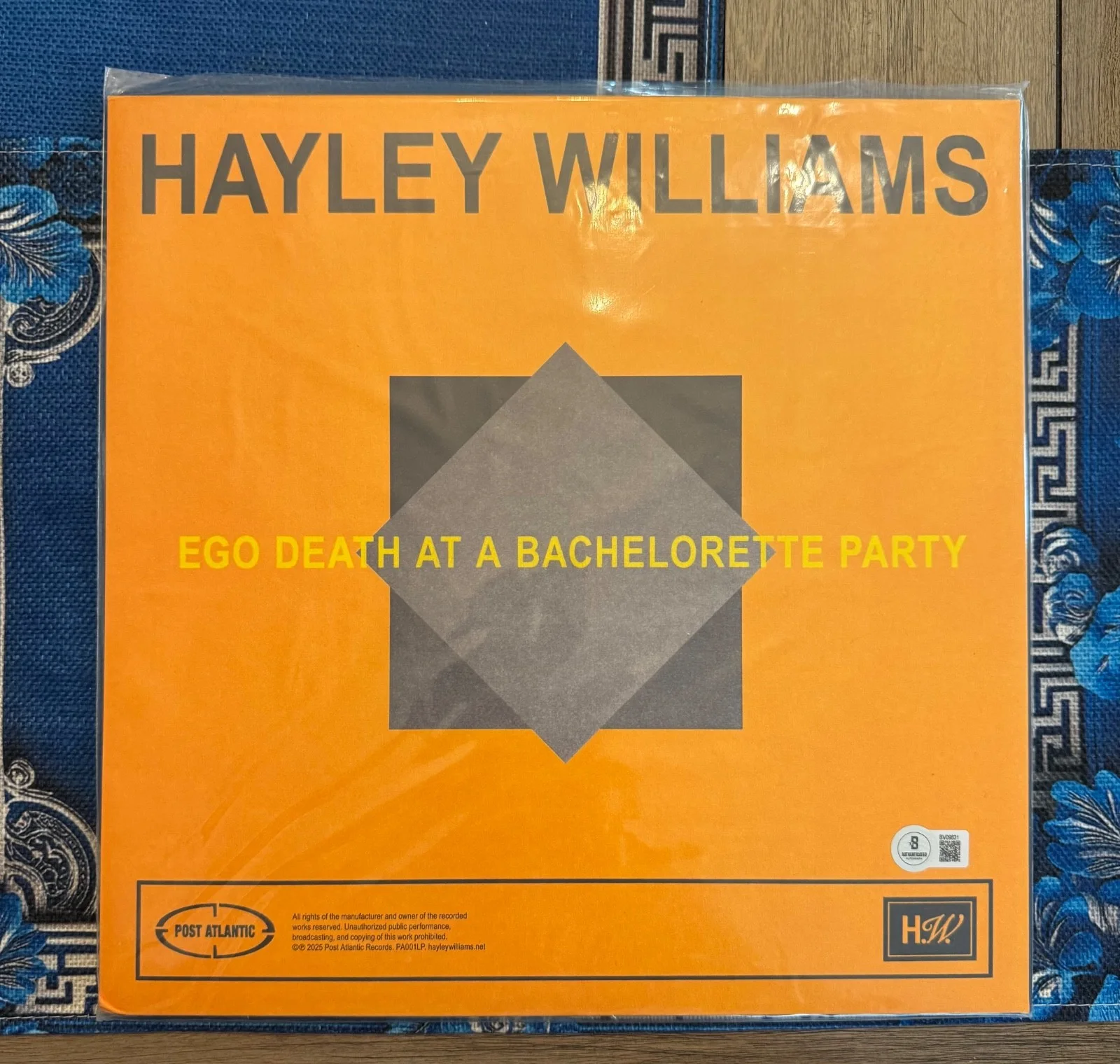 Hayley Williams Signed Ego Death At A Bachelorette Party Vinyl Beckett COA, изображение 2
