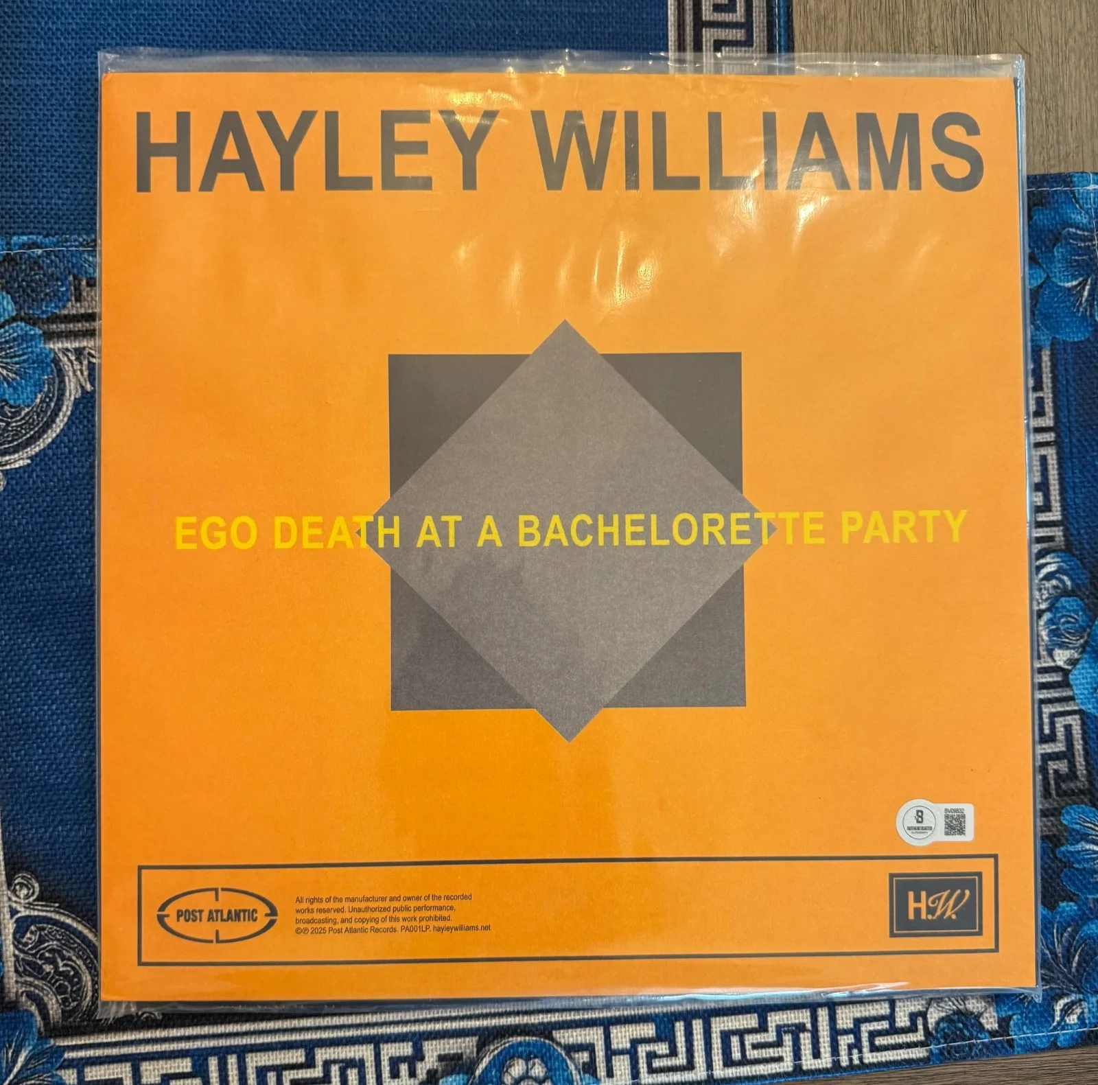 Hayley Williams Signed Ego Death At A Bachelorette Party Vinyl Beckett COA, image 2