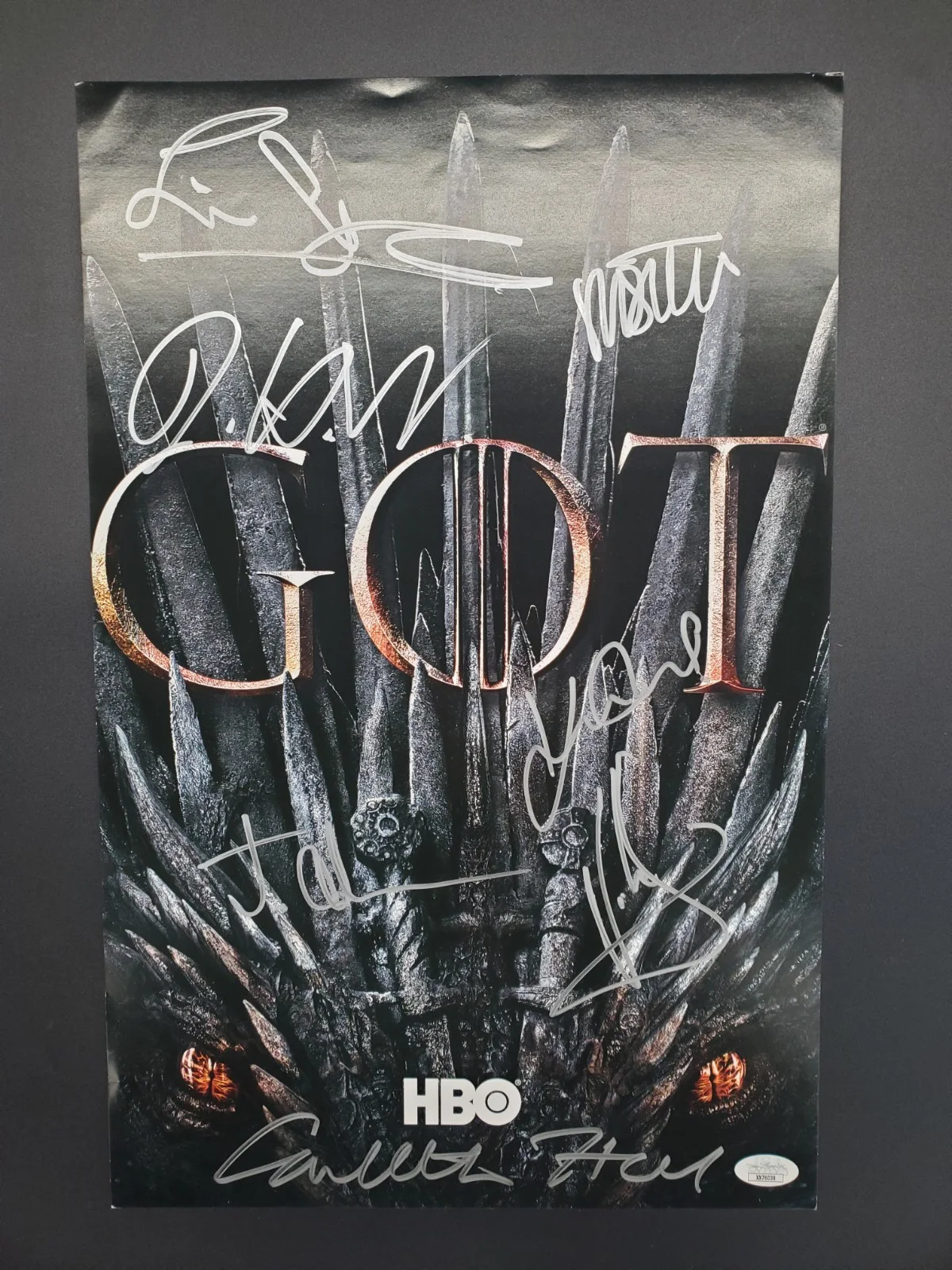 Cast Signed, See LOA — Game of Thrones Cast 11X17 Photo JSA LETTER 7X Signed Williams , Coster-Waldau +