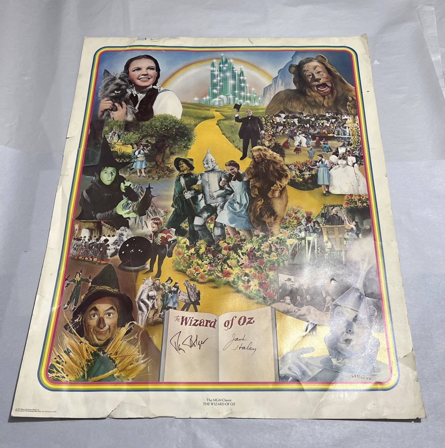 Ray Bolger & Jack Haley — WIZARD OF OZ MOVIE CAST - AUTOGRAPHED SIGNED POSTER WITH CO-SIGNERS 1288/2000