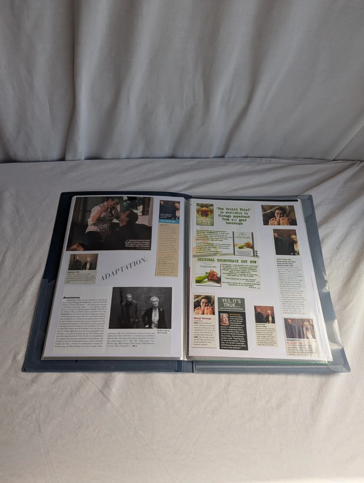 Adaptation Film Memorabilia Archive Meryl Streep Photos & Articles Nicholas Cage, image 2