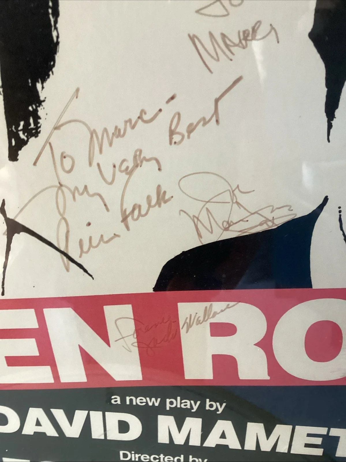 Peter Falk — Glengarry Glen Ross Signed Poster 1985 Peter Falk, Joe Mantegna,J.T. Walsh + 5, изображение 4