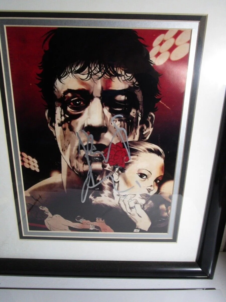 robert de niro — robert de niro autographed raging bull framed picture, image 2