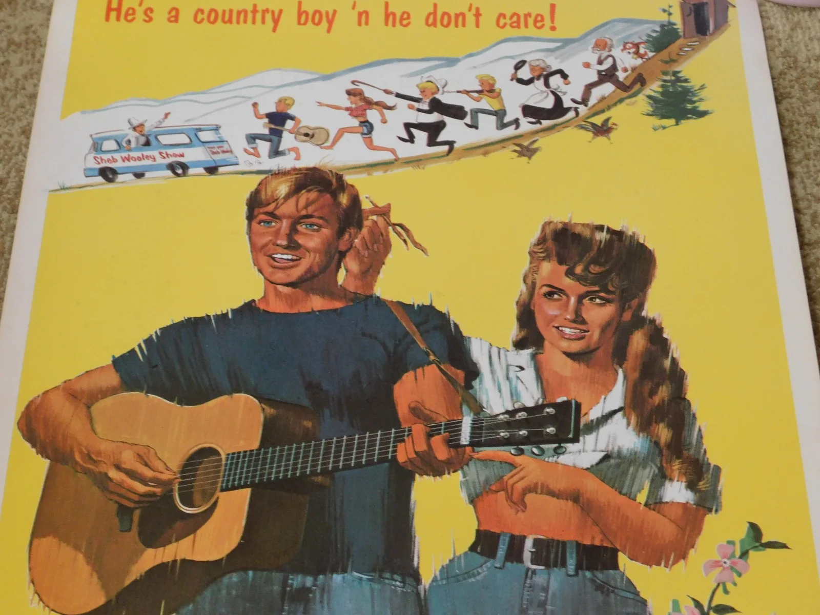 1966 Country Boy Movie Poster ORIGINAL Skeeter Davis Grandpa Jones, изображение 2
