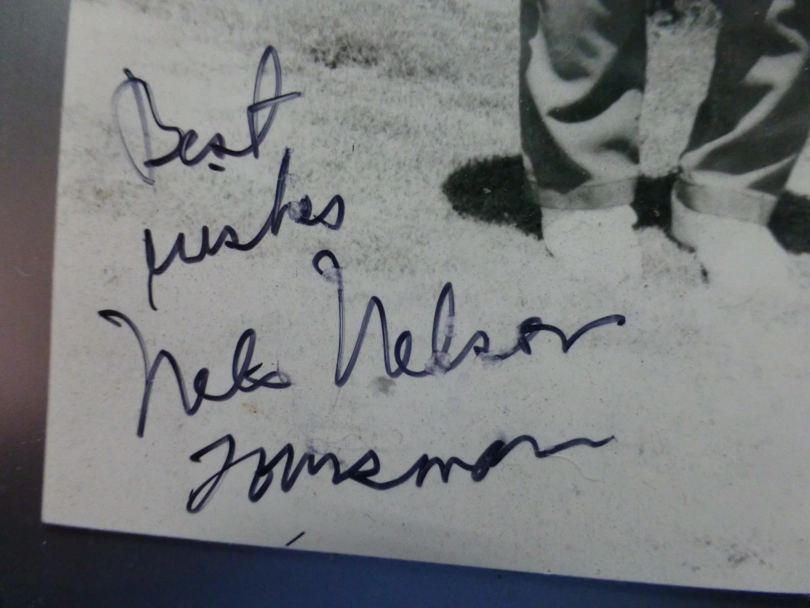 Nels Nelson — Nels Nelson (Foreman) Wizard of Oz Signed 3 1/2 x 5 Black & White Photo with COA, изображение 2